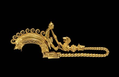 Fíbula do guerreiro La Tene altamente importante (ouro) (ver também 1065823-7) de Celtic