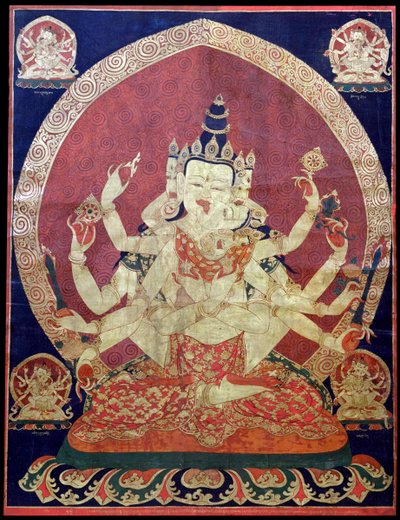 Guhyasamaja Akshobhyavajra Tanaka, século VIII. de Central Asian Art.