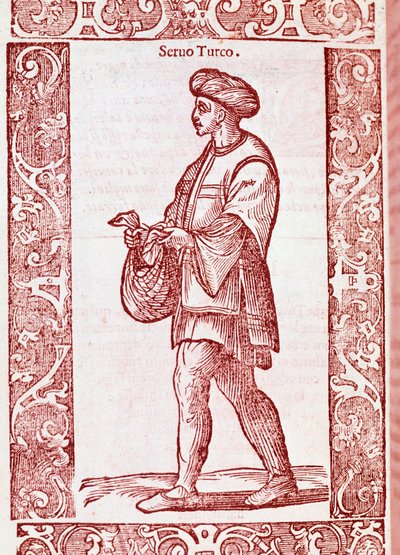 "Turkish serf suit" de "Degli habiti antichi e moderni" 1590 (gravura) de Cesare (after) Vecellio