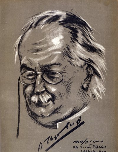 David Lloyd George (1863-1945), político britânico. Cartoon de Cesare Musacchio (nascido em 1882) de Cesare Annibale Musacchio