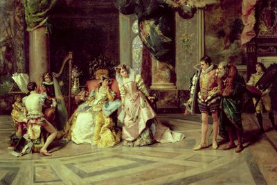 Galileu na corte de Isabella, 1878 de Cesare Auguste Detti