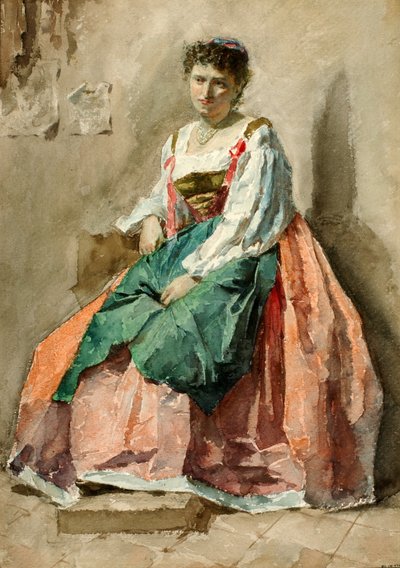 Retrato de uma senhora, final do século 19 e início do século 20. de Cesare Biseo
