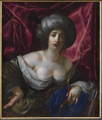 Mulher retratada como a deusa Diana de Cesare Dandini