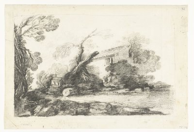 Paisagem com casa de campo de Cesare Gennari
