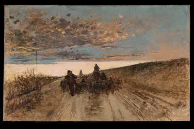 Voltando ao Aprisco (óleo sobre tela) de Cesare Laurenti