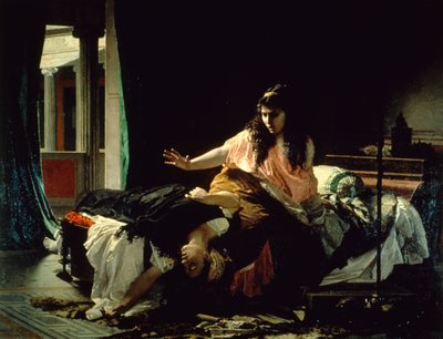 Episódio em vida de Fabiola, de Cesare Maccari (1840-1919), óleo sobre tela de Cesare Maccari