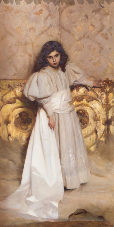 Retrato da filha Irene de Cesare Tallone