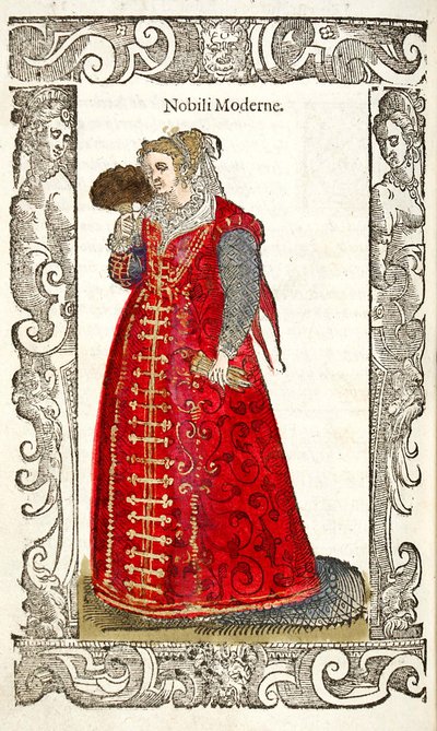 Nobres modernos. De: De gli habiti antico et modern, 1598 de Cesare Vecellio