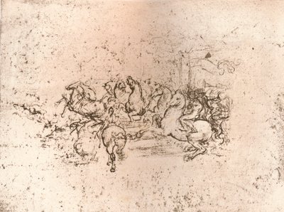 Cópia de parte do desenho animado da Batalha de Anghiari, c1505-c1523 1883 de Cesare da Sesto