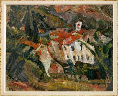 Paisagem de Ceret, c.1920 (pintura sobre tela) de Chaim Soutine