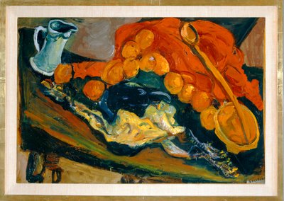Nature morte au morceau de viande crue - Natureza morta com um pedaço de carne crua ... (pintura sobre tela) de Chaim Soutine
