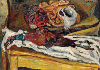Faisão com Repolho; O faisão com repolho, 1926-1927 de Chaim Soutine