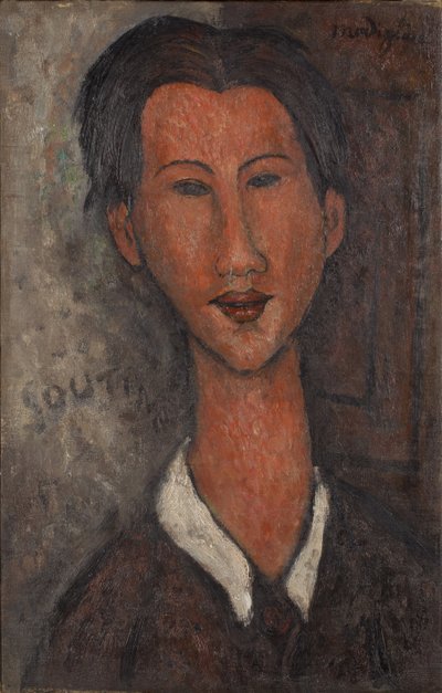 Retrato de Chaim Soutine (1893-1943) - Peinture de Amedeo Modigliani(1884-1920) de Chaim Soutine
