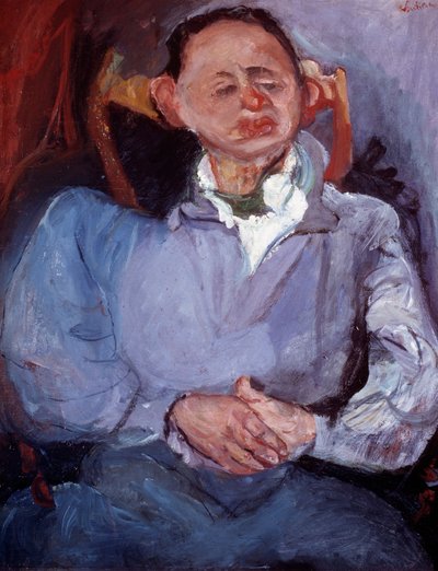 Retrato do escultor Oscar Miestchaninoff. Pintura de Chaim Soutine (1894-1944) de Chaim Soutine