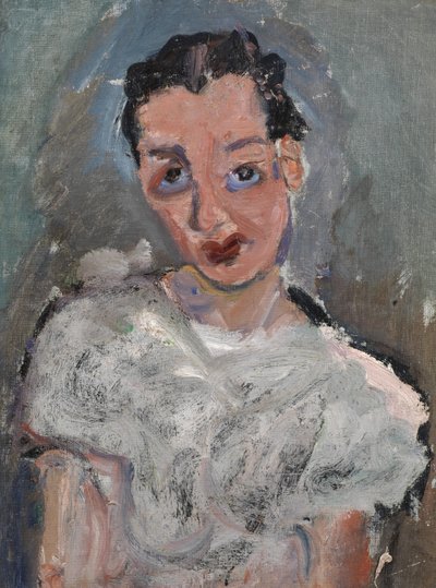 Jovem mulher com uma blusa branca de Chaim Soutine