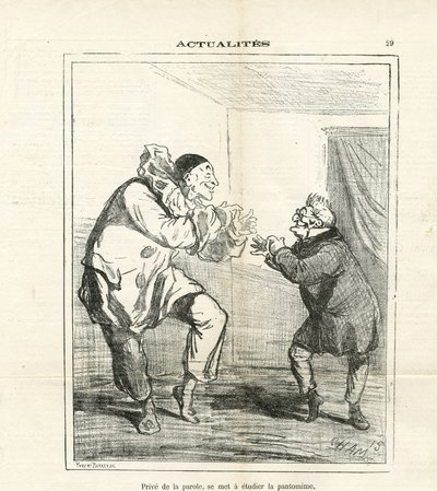 Ilustração de Cham (1819-1879) em Le Charivari de Amédée de Noé