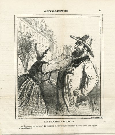 Ilustração de Cham (1819-1879) em Le Charivari de Amédée de Noé