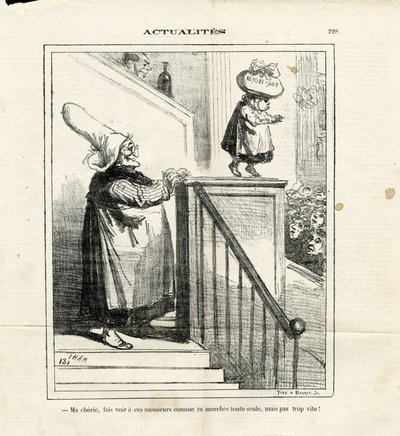 Ilustração de Cham (1819-1879) em Le Charivari de Amédée de Noé