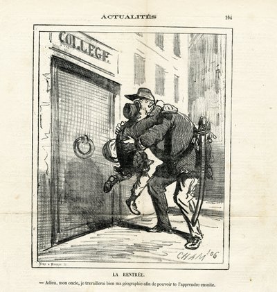 Ilustração de Cham (1819-1879) em Le Charivari de Amédée de Noé