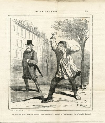 Ilustração de Cham (1819-1879) em Le Charivari de Amédée de Noé