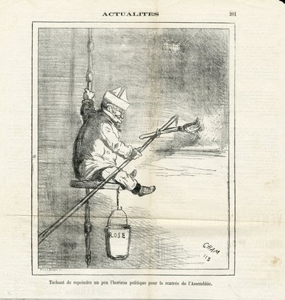 Ilustração de Cham (1819-1879) em Le Charivari de Amédée de Noé