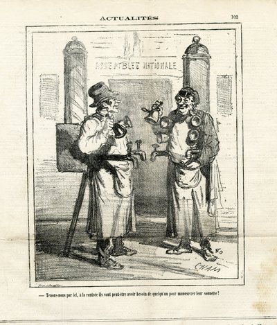 Ilustração de Cham (1819-1879) em Le Charivari de Amédée de Noé
