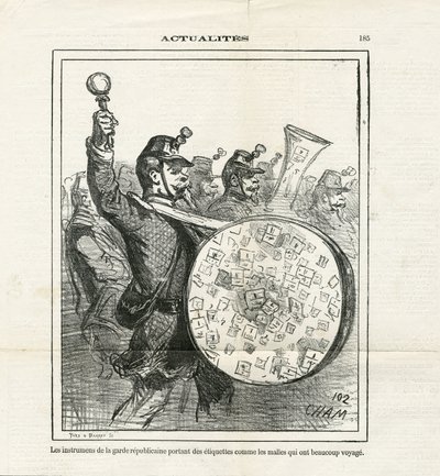 Ilustração de Cham (1819-1879) em Le Charivari de Amédée de Noé