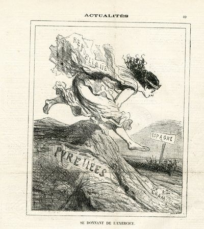Ilustração de Cham (1819-1879) em Le Charivari de Amédée de Noé