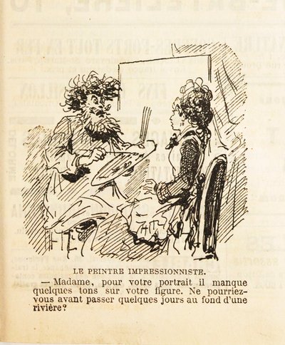 Senhora, para o seu retrato faltam alguns tons no seu rosto..., 1877. de Cham