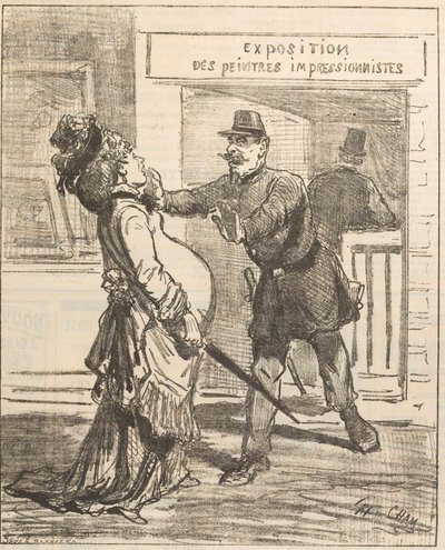 Senhora, não é aconselhável entrar!. Le Charivari, 16 de abril de 1877, 1877. de Cham