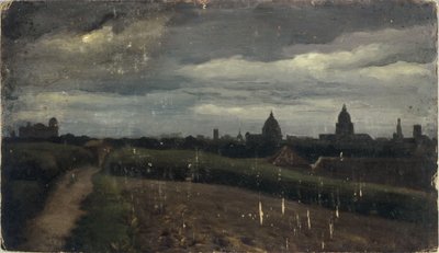Vista geral de Paris a partir dos Gobelins de Charles Emile Cuisin