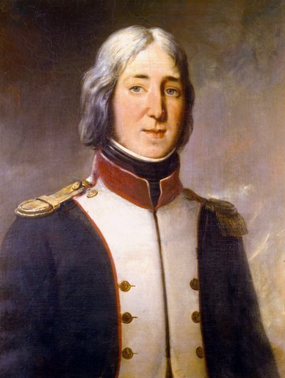 Retrato de Edouard Mortier no Uniforme de um Capitão do 1º Batalhão do Norte em 1792 de Charles Philippe Lariviere