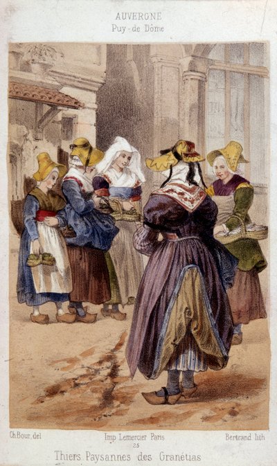 Gravura de Bour (século XIX, Paris, Artes Decorativas) de Charles (after) Bour