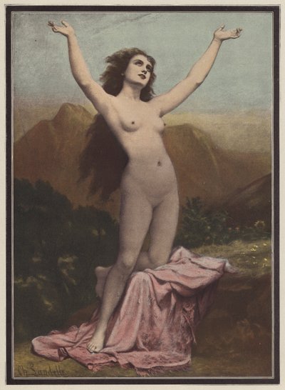 Desejo (cor litho) de Charles (after) Landelle