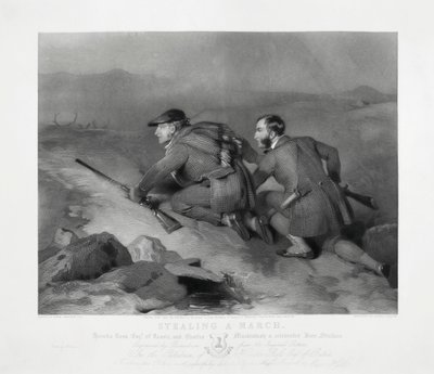 Roubar uma Marcha, gravada por Edward Burton de Charles (after) Landseer