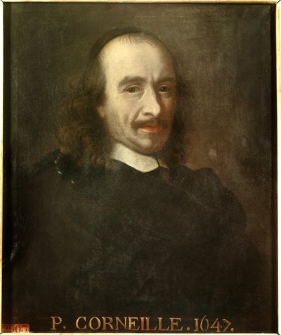 Retrato de Pierre Corneille (1606-1684) poeta dramatique francais. Pintura anónima de Charles Lebrun (Le Brun) (1619-1690). Versailles, castelos de Versalhes e Trianon. de Charles (after) Le Brun