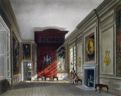 Sala de reuniões de King, Engraving by Thomas Sutherland (1785-1838), Based on design by Charles Wild (1781-1835), From The History of the Royal Residences de Charles (after) Wild
