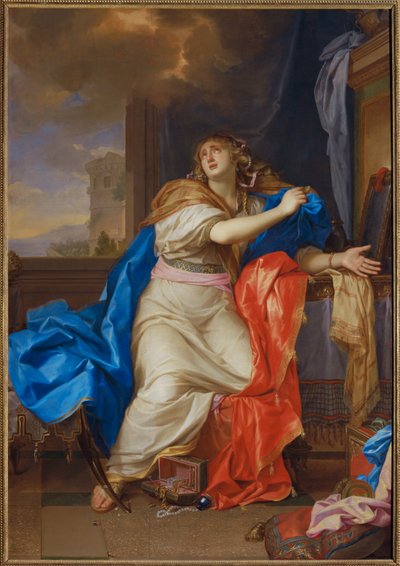 Sainte Madeleine repentante renonce a toutes les vanites de la vie - Santa Maria Madalena renuncia a todos os prazeres da vida ... de Charles (attr. to) Le Brun
