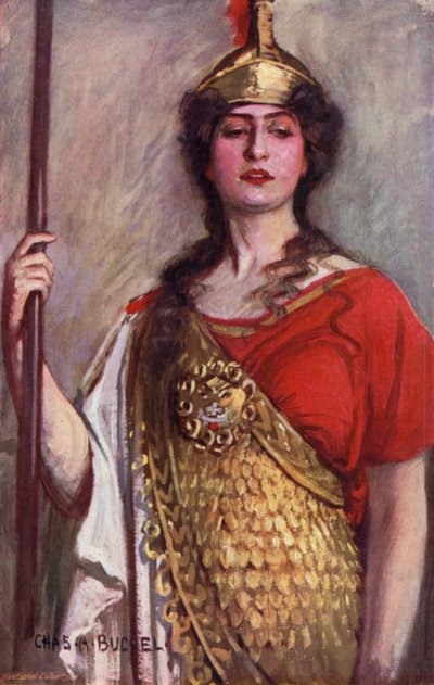 Pallas Athene, Miss Constance Collier (cor litho) de Charles A. Buchel