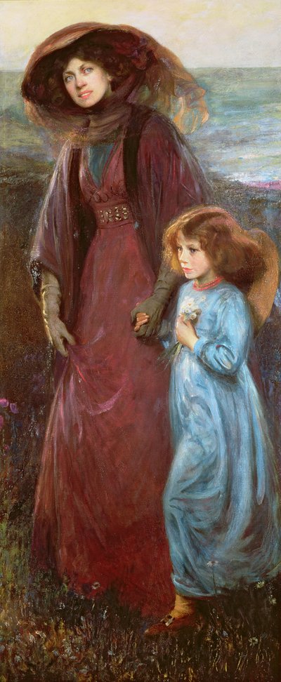 Retrato da Sra Muriel Waddington e filha de Charles A. Buchel