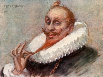 Décima segunda noite: Malvolio, Sr. Árvore (cor litho) de Charles A. Buchel