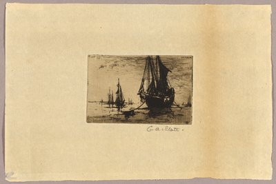 Esboço de um barco de Charles Adams Platt