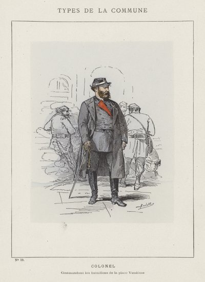 Coronel, Comandante Batalhões do lugar Vendome de Charles Albert d Arnoux Bertall