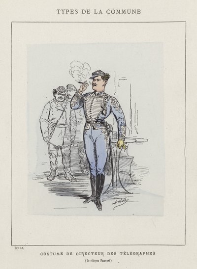 Diretor de figurino do Telegraphs, Citizen Pauvert de Charles Albert d Arnoux Bertall