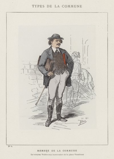 Membro da Comuna, Valles Cidadão nas Barricadas da Place Vendome de Charles Albert d Arnoux Bertall