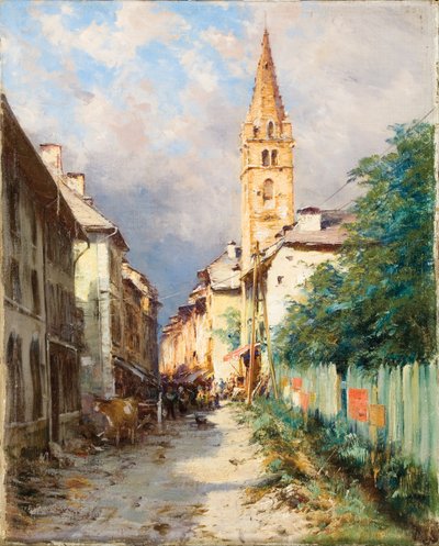Rua em Barcelonette de Charles Alexandre Bertier