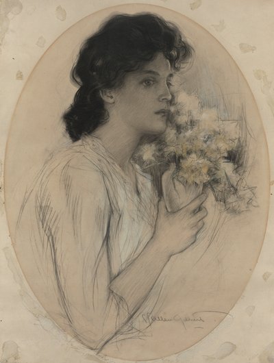 Rapariga com Flores de Charles Allan Gilbert