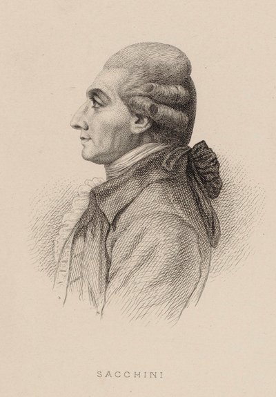 Retrato do compositor Antonio Sacchini 1730-1786, 1870. de Charles Alphonse Deblois