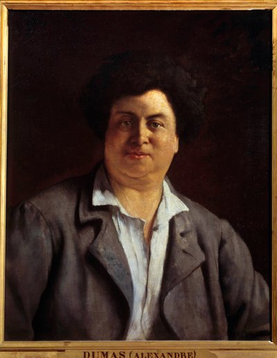 Retrato do escritor Alexandre Dumas pere de Charles Alphonse Paul Bellay