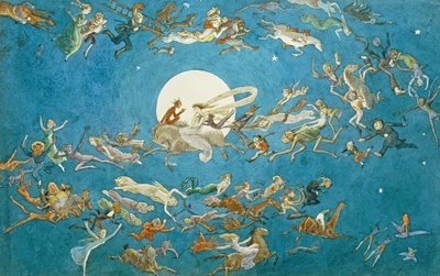 Uma dança ao redor da lua (wc no papel) de Charles Altamont Doyle